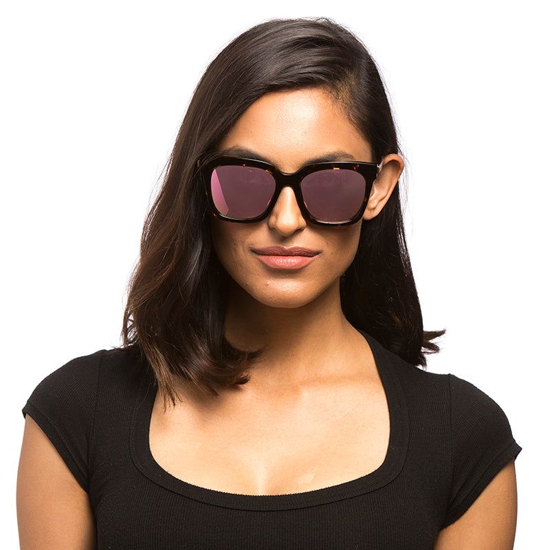BELLA - TORTOISE + PINK MIRROR + POLARIZED SUNGLASSES sold by Diff Eyewear product image thumbnail 5