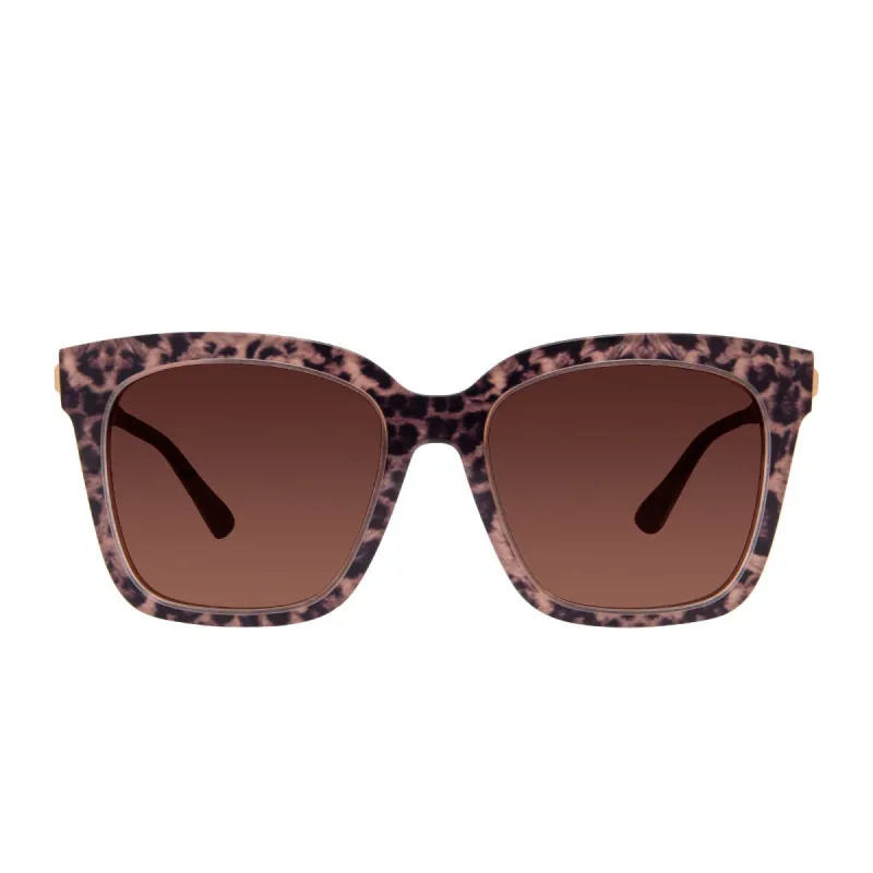 BELLA - LEOPARD TORTOISE + BROWN GRADIENT SUNGLASSES sold by Diff Eyewear