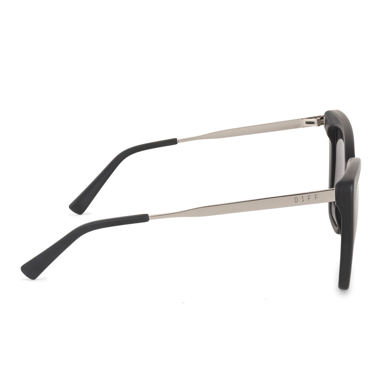 BECKY IV - MATTE BLACK + GREY MIRROR + POLARIZED SUNGLASSES sold by Diff Eyewear product image thumbnail 4