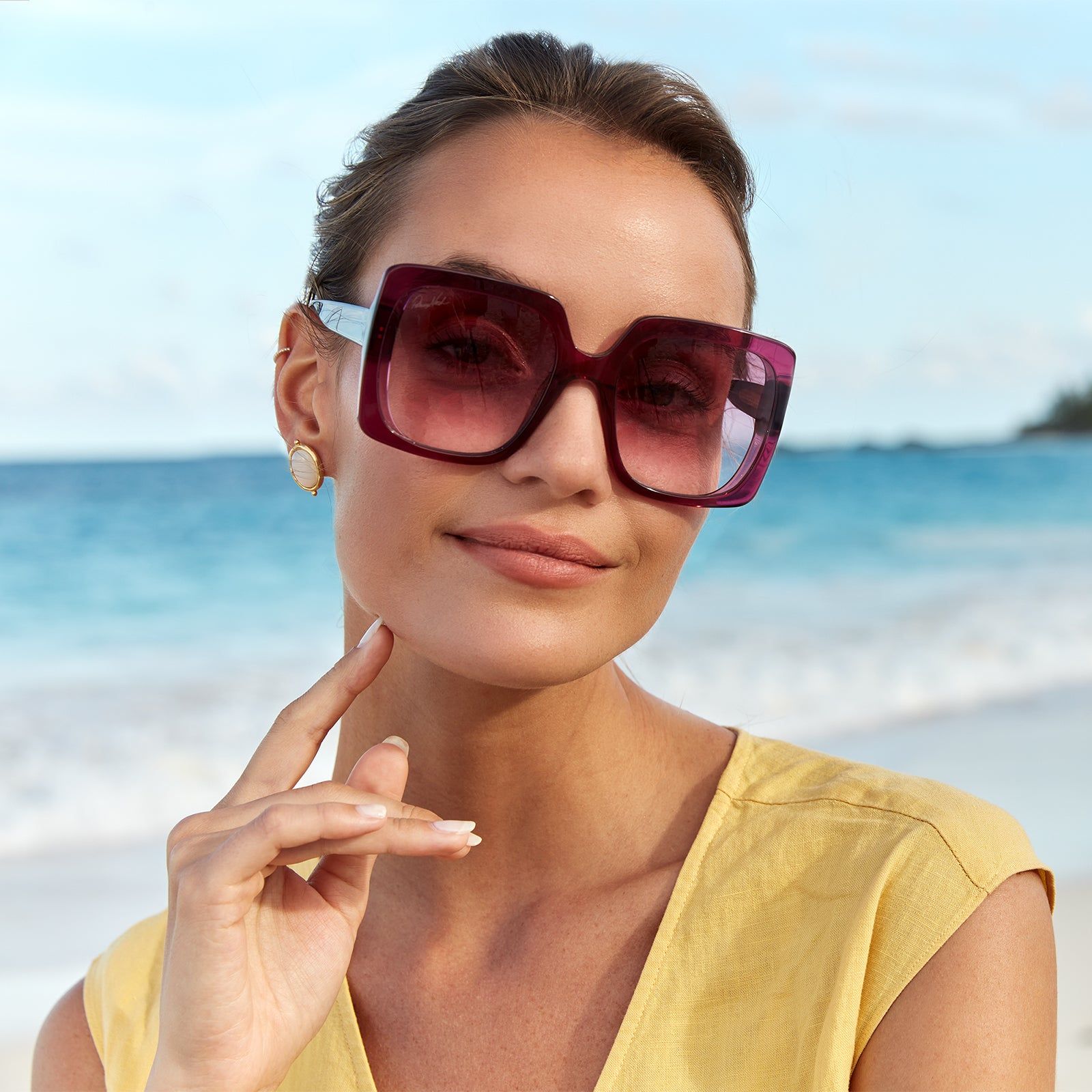PATRICIA NASH - JACKIE + WINE CRYSTAL + WINE GRADIENT SUNGLASSES sold by Diff Eyewear product image thumbnail 5