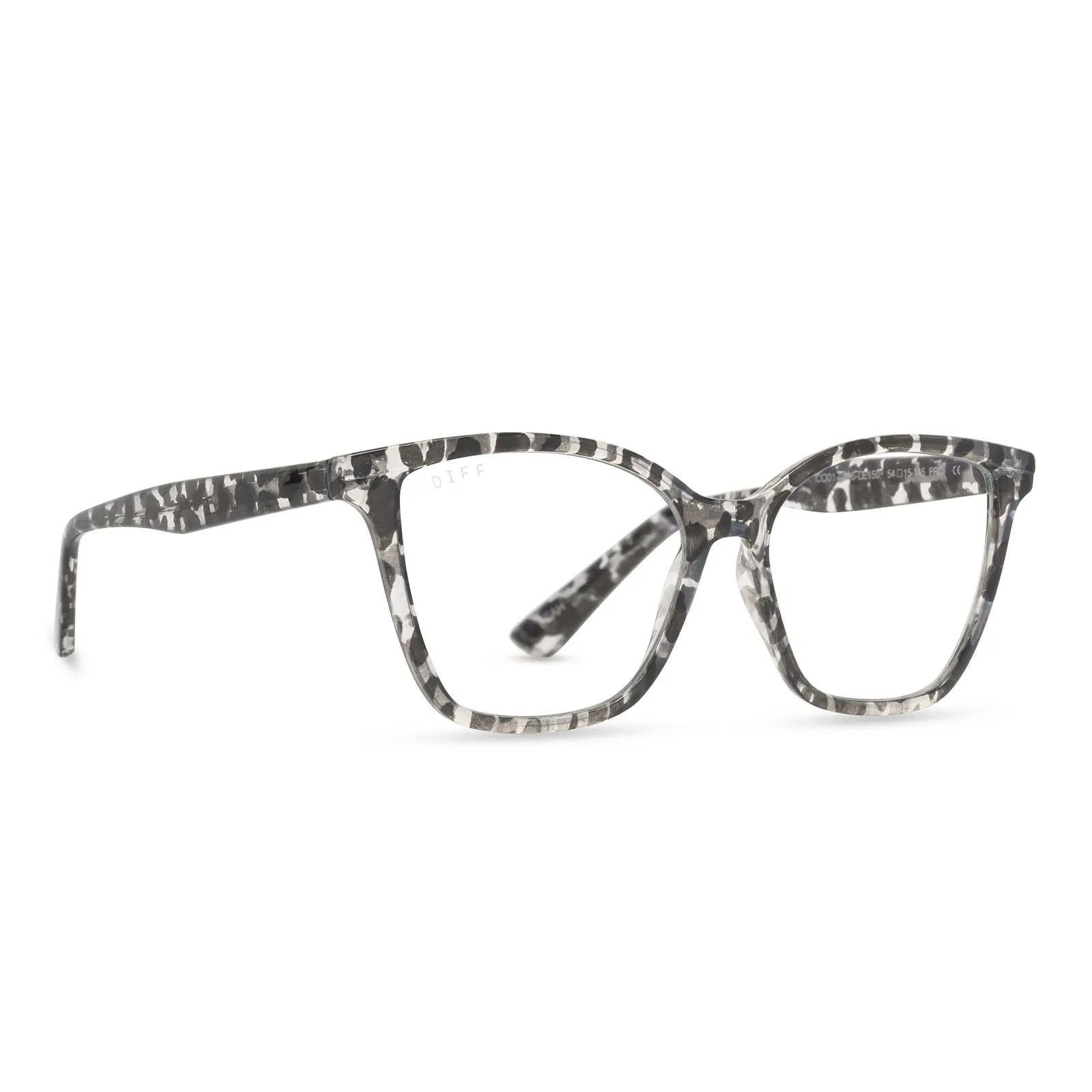 LEAH - CLEAR LEOPARD + BLUE LIGHT READERS sold by Diff Eyewear product image thumbnail 5