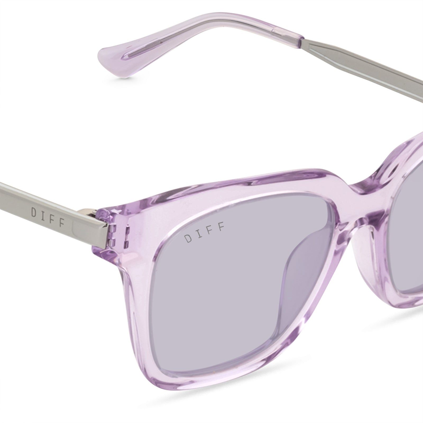 BELLA XS - LAVENDER FOG CRYSTAL + LAVENDER FLASH SUNGLASSES sold by Diff Eyewear product image thumbnail 4