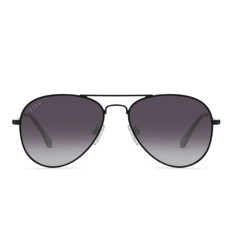 CRUZ XS - BLACK + GREY GRADIENT SHARP SUNGLASSES sold by Diff Eyewear