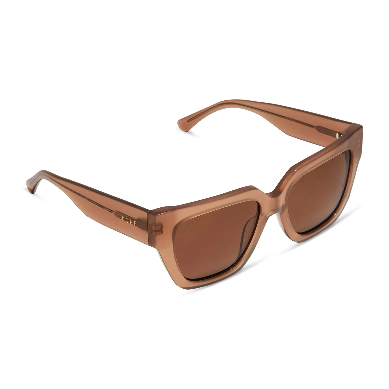 REMI II - WARM TAUPE + BROWN + POLARIZED SUNGLASSES sold by Diff Eyewear product image thumbnail 4