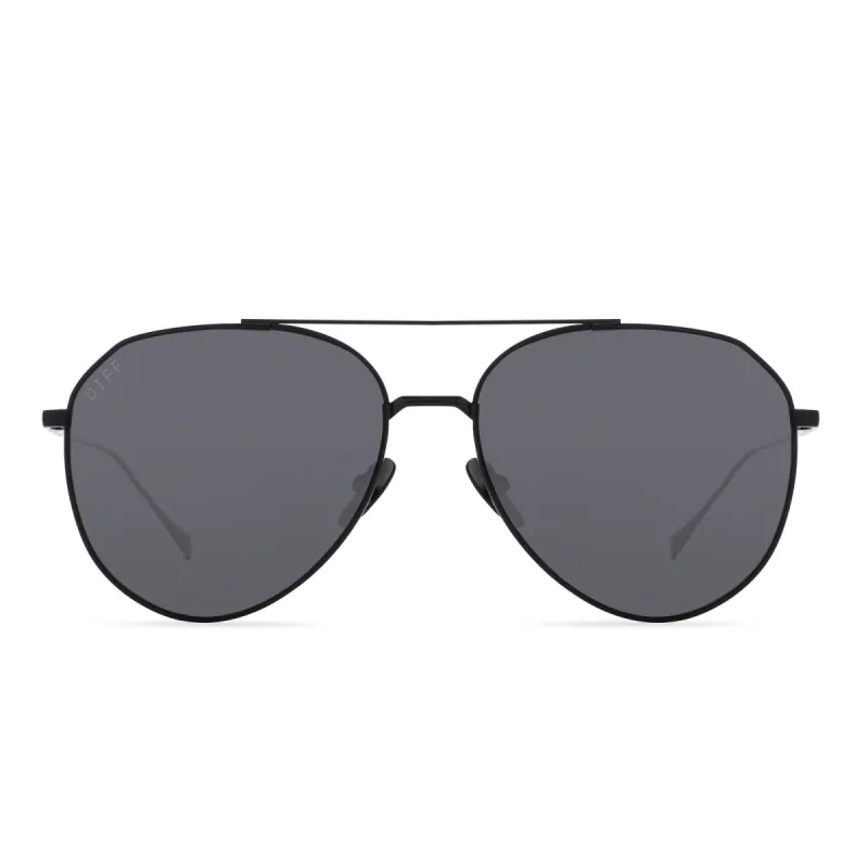 DASH XS - MATTE BLACK + GREY + POLARIZED SUNGLASSES sold by Diff Eyewear