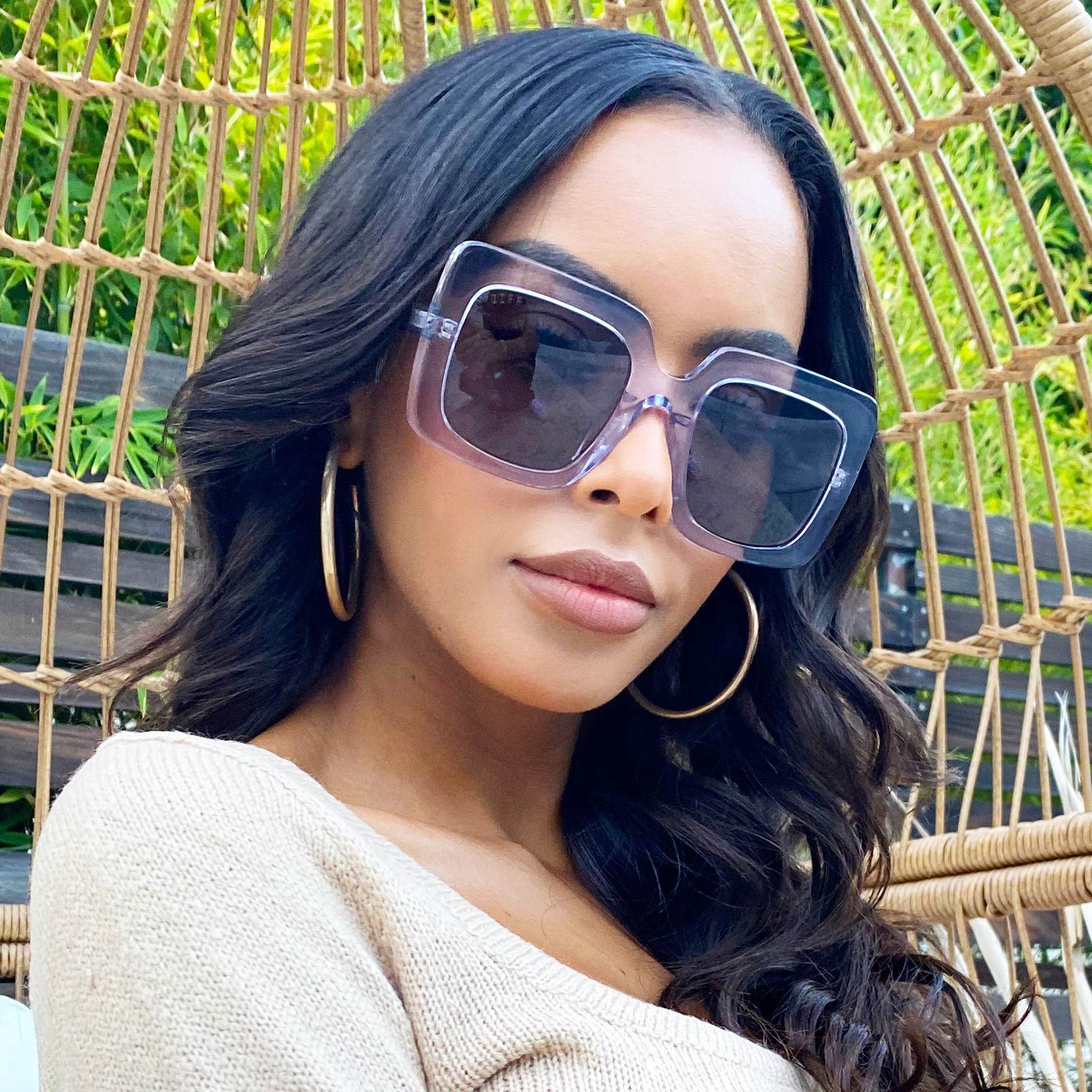 SASHA - CLEAR CRYSTAL + LAVENDER FLASH SUNGLASSES sold by Diff Eyewear product image thumbnail 7