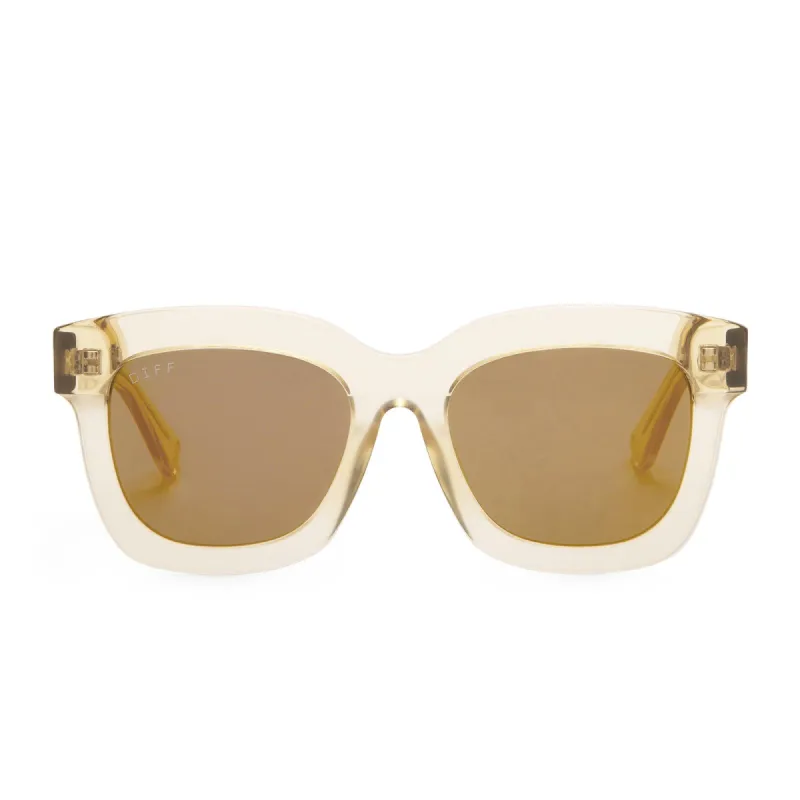 LIL CARSON - LIGHT GOLD CRYSTAL + GOLD MIRROR SUNGLASSES sold by Diff Eyewear