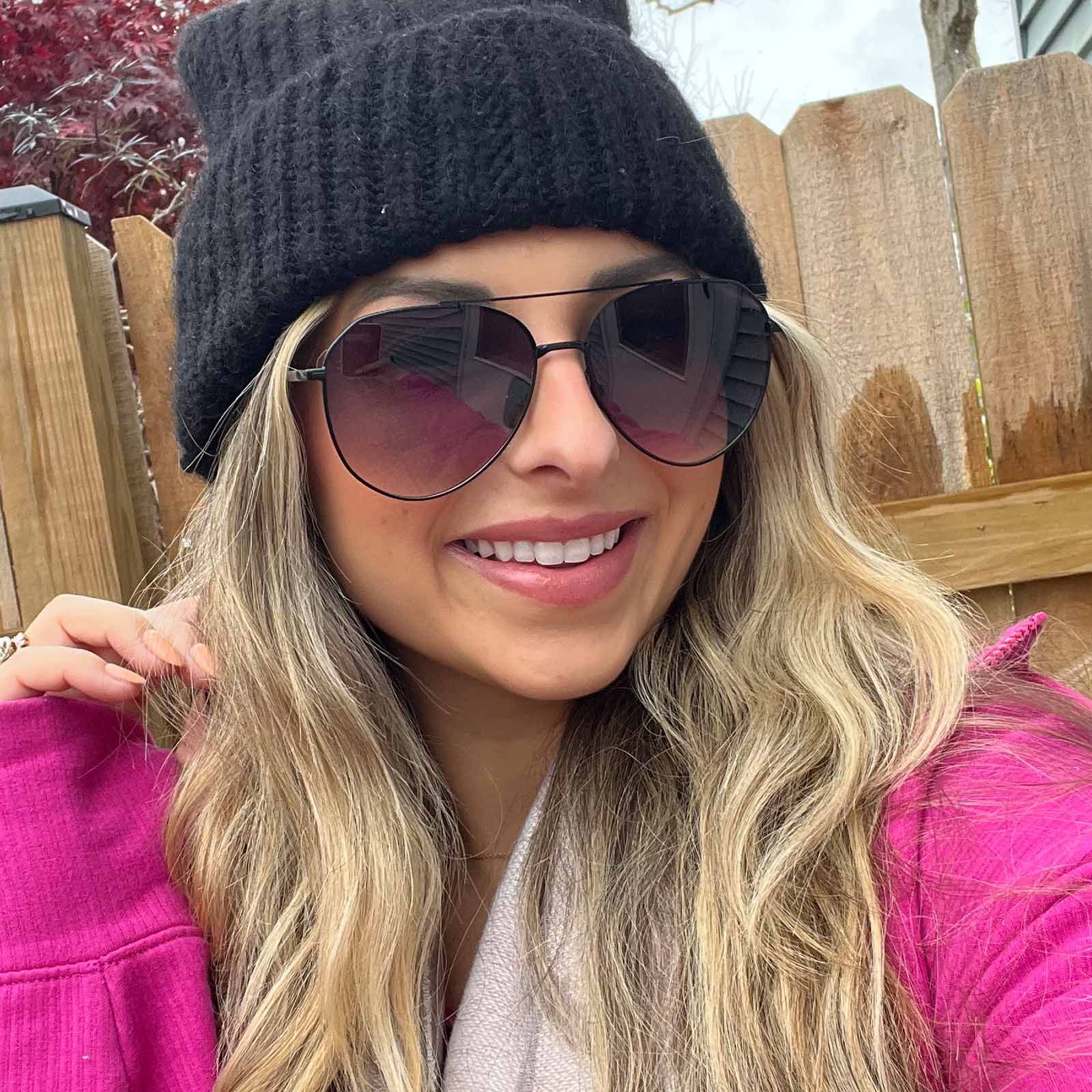 DASH - BLACK + GREY GRADIENT SHARP SUNGLASSES sold by Diff Eyewear product image thumbnail 8