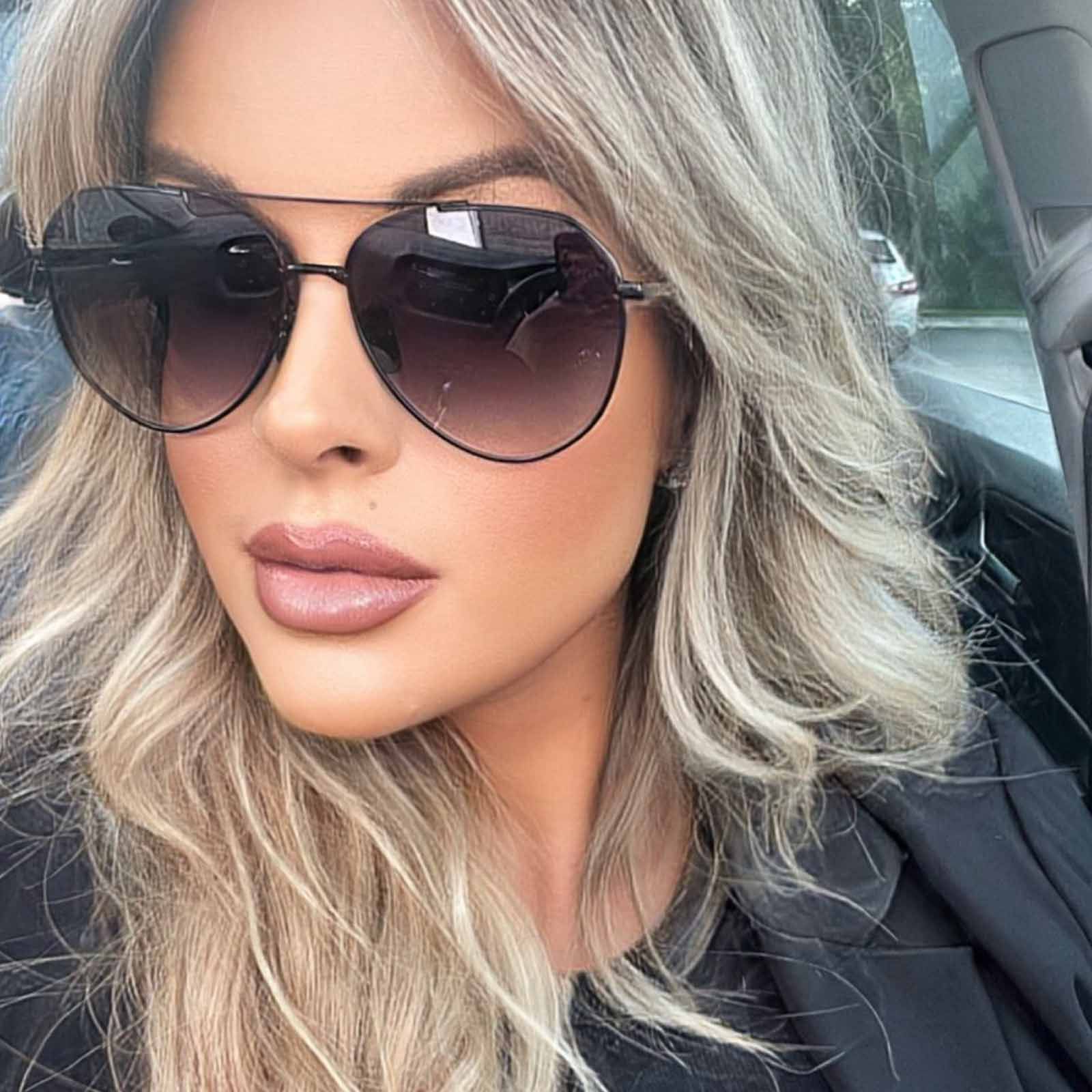 DASH - BLACK + GREY GRADIENT SHARP SUNGLASSES sold by Diff Eyewear product image thumbnail 6