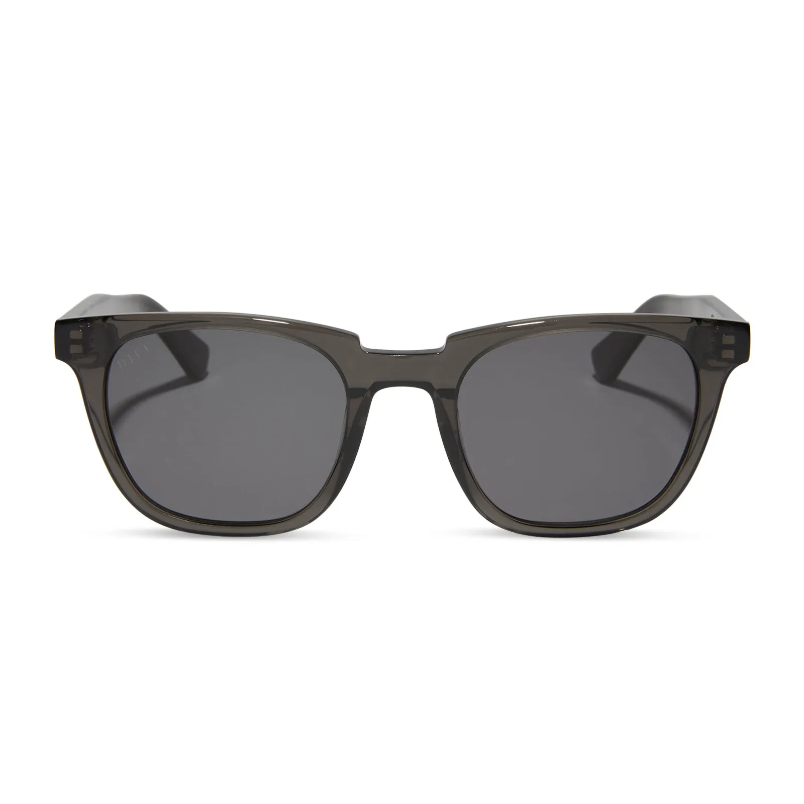 COLTON - BLACK SMOKE CRYSTAL + GREY + POLARIZED SUNGLASSES sold by Diff Eyewear
