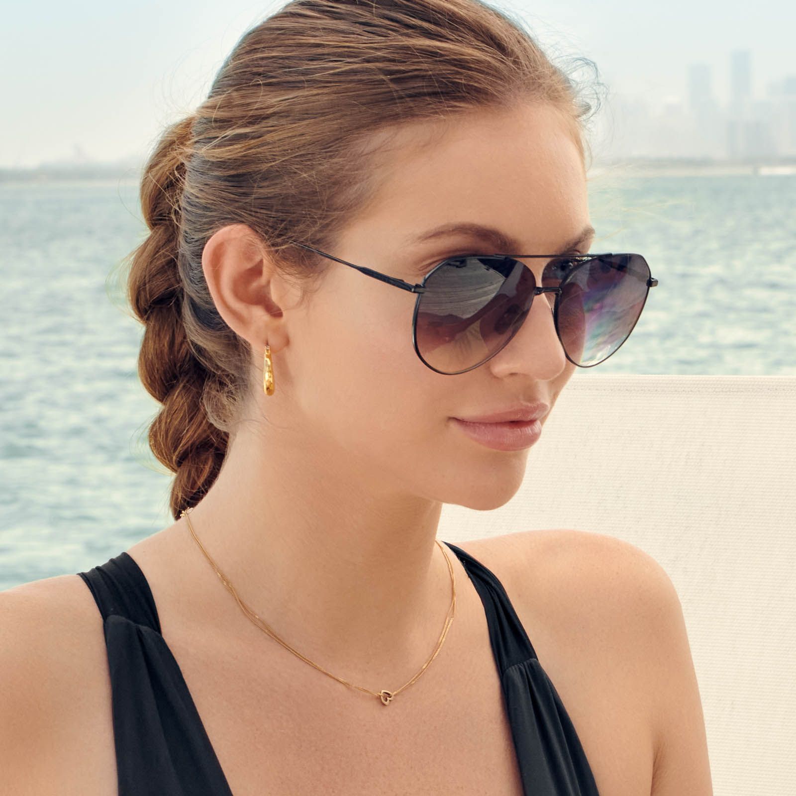 DASH - BLACK + GREY GRADIENT SHARP SUNGLASSES sold by Diff Eyewear product image thumbnail 5