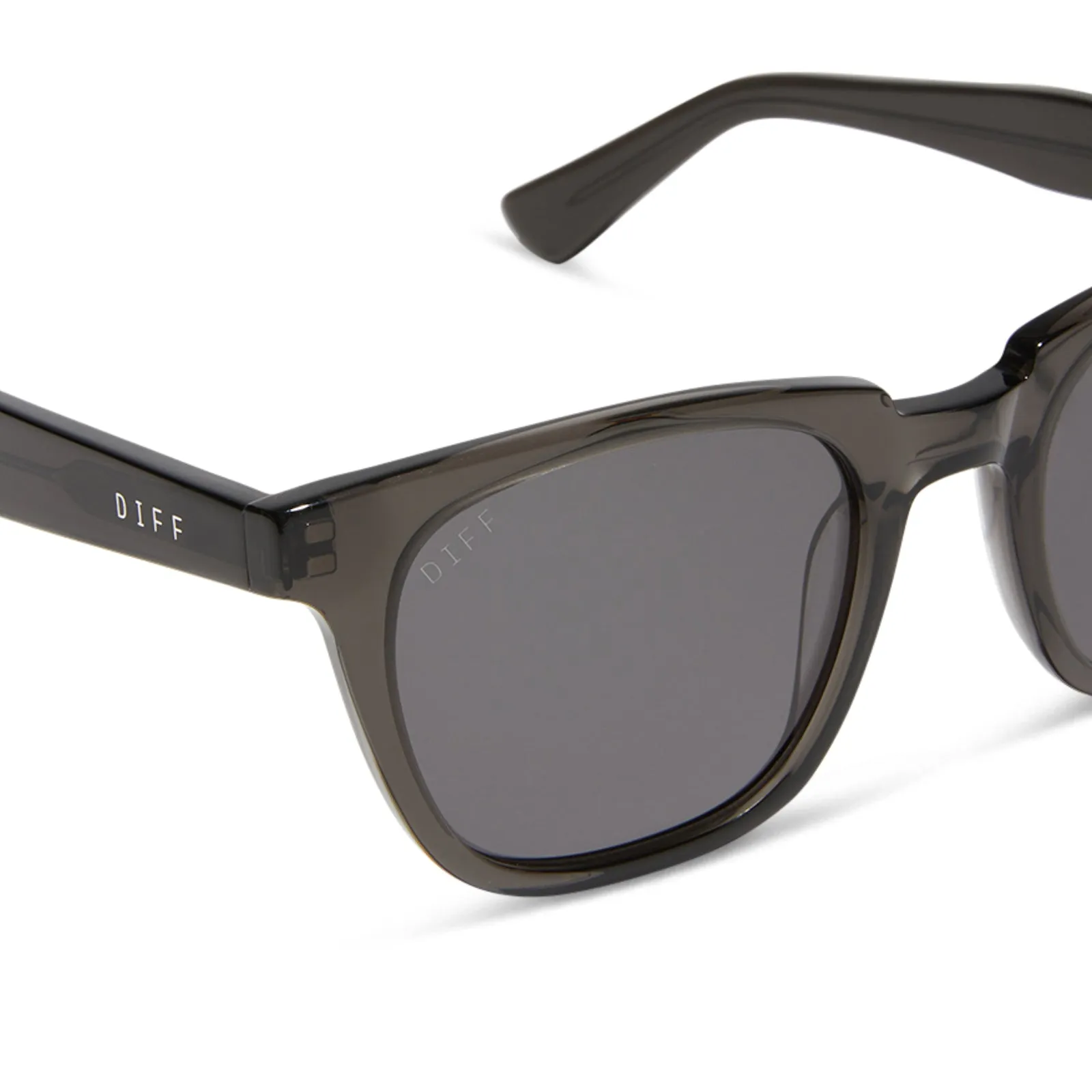 COLTON - BLACK SMOKE CRYSTAL + GREY + POLARIZED SUNGLASSES sold by Diff Eyewear product image thumbnail 4