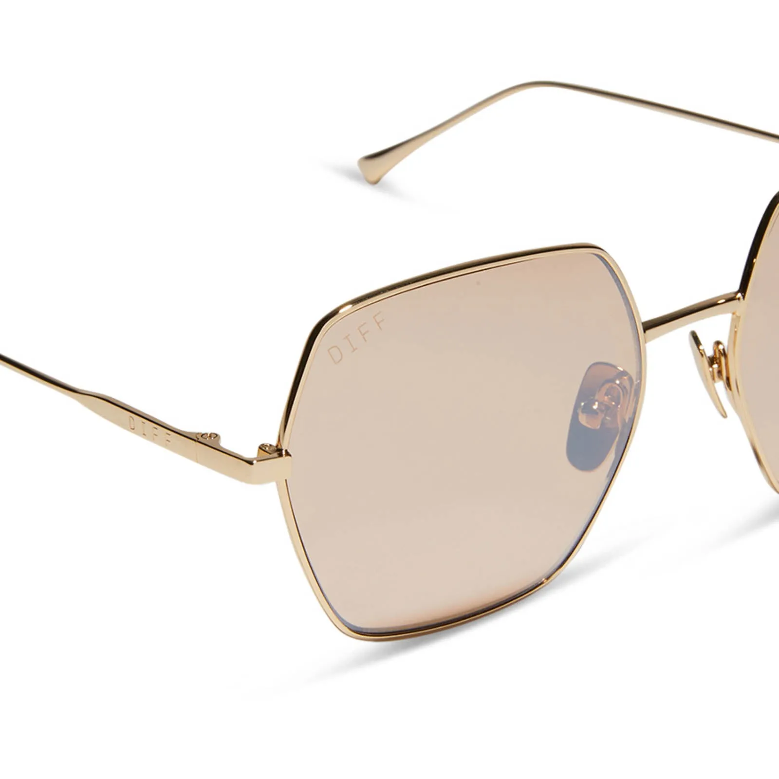 HARLOWE - GOLD + HONEY CRYSTAL FLASH SUNGLASSES sold by Diff Eyewear product image thumbnail 4