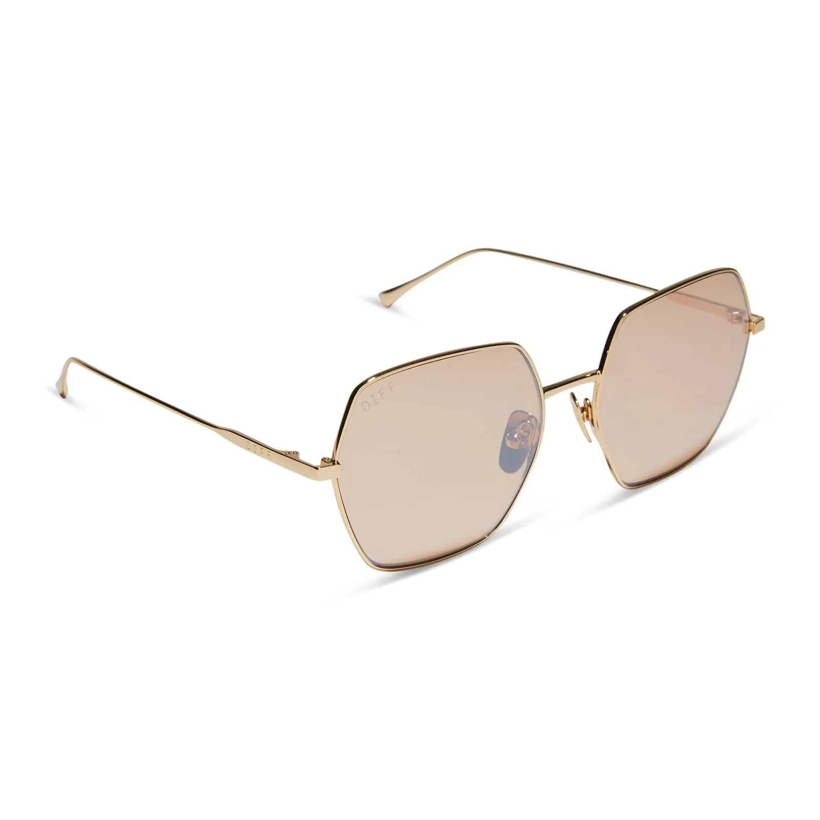 HARLOWE - GOLD + HONEY CRYSTAL FLASH SUNGLASSES sold by Diff Eyewear product image thumbnail 2