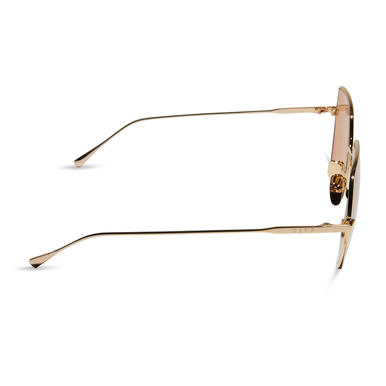 HARLOWE - GOLD + HONEY CRYSTAL FLASH SUNGLASSES sold by Diff Eyewear product image thumbnail 3