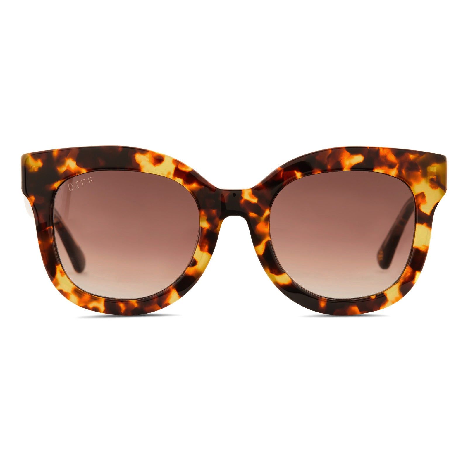 LAUREN LANE - MOLLIE + AMBER TORTOISE + BROWN GRADIENT SUNGLASSES sold by Diff Eyewear
