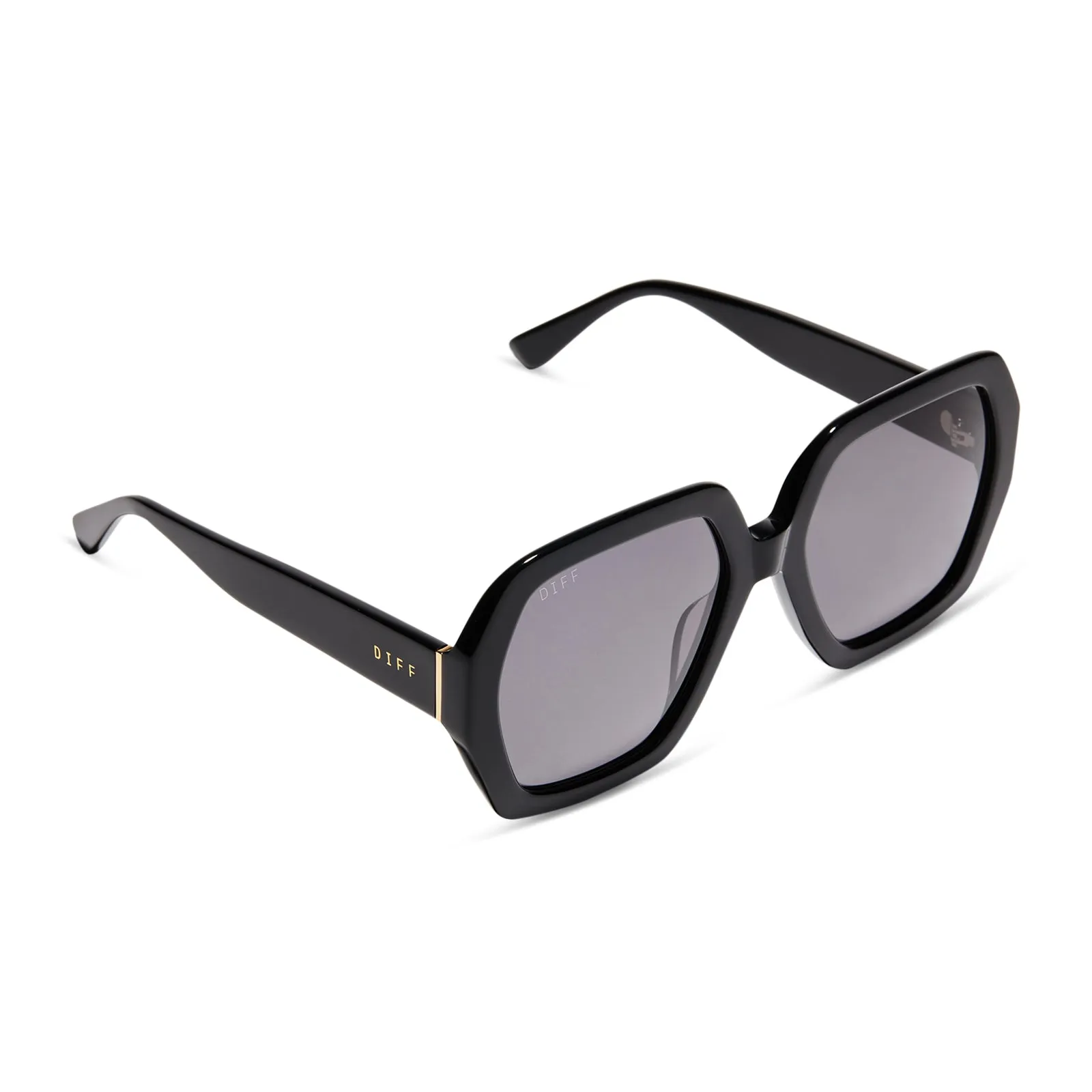 NOLA - BLACK + GREY + POLARIZED SUNGLASSES sold by Diff Eyewear product image thumbnail 4