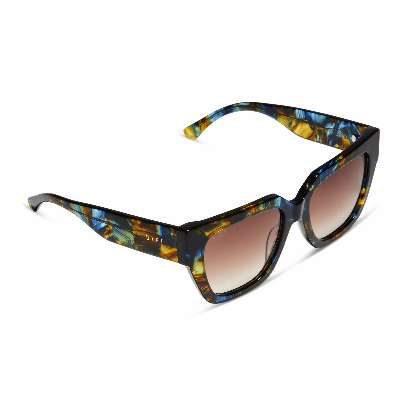 REMI II - GLACIAL TORTOISE + BROWN GRADIENT SUNGLASSES sold by Diff Eyewear product image thumbnail 4