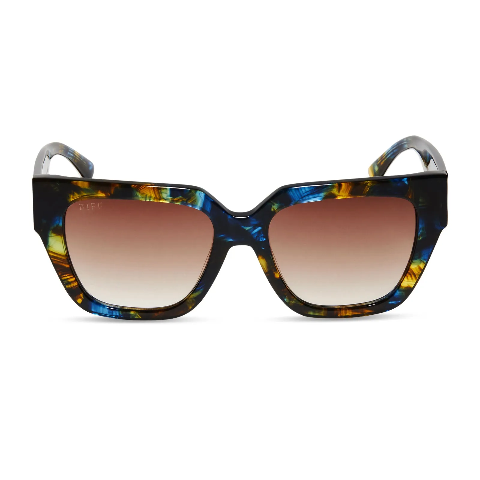 REMI II - GLACIAL TORTOISE + BROWN GRADIENT SUNGLASSES sold by Diff Eyewear