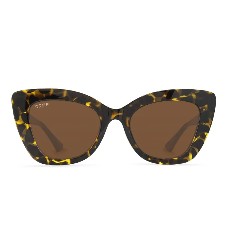 MELODY - DARK TORTOISE + BROWN SUNGLASSES sold by Diff Eyewear