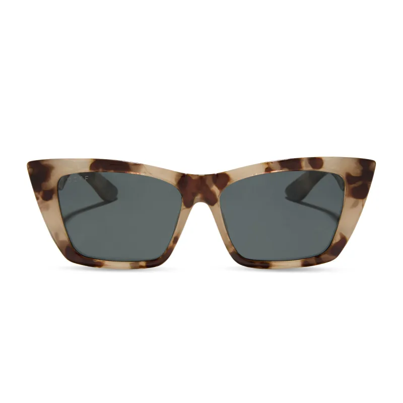 KRISTA HORTON - THE KOLLY + CREAM TORTOISE + GREY + POLARIZED SUNGLASSES sold by Diff Eyewear