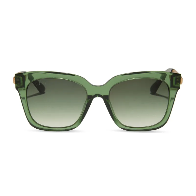 BELLA XS - SAGE CRYSTAL + G15 GRADIENT SUNGLASSES sold by Diff Eyewear