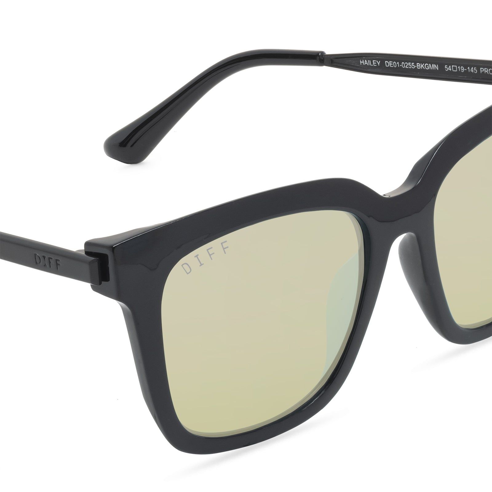 HAILEY - BLACK + GOLD MIRROR SUNGLASSES sold by Diff Eyewear product image thumbnail 3