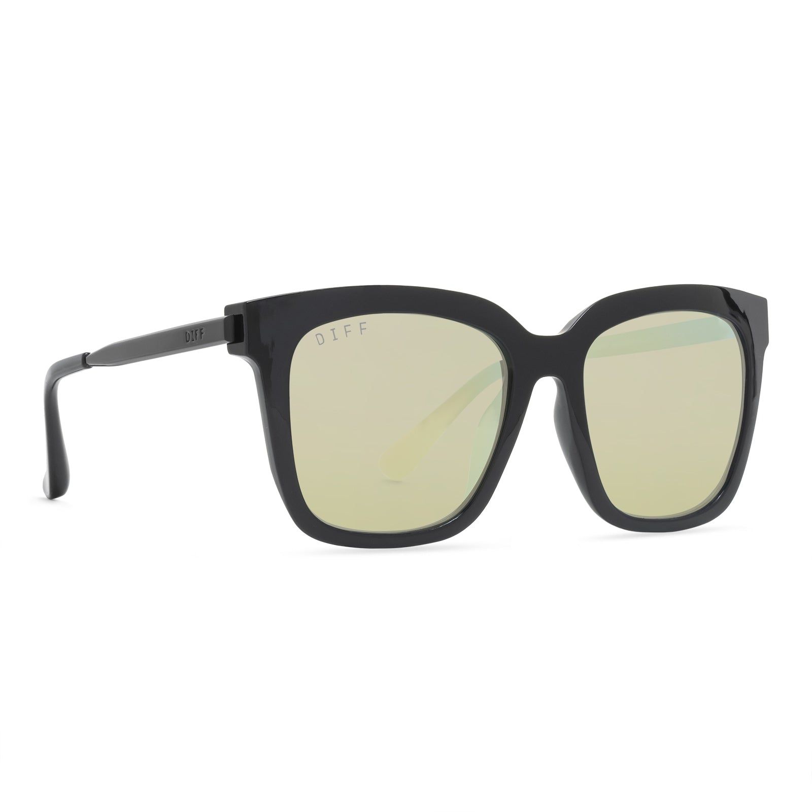 HAILEY - BLACK + GOLD MIRROR SUNGLASSES sold by Diff Eyewear product image thumbnail 2