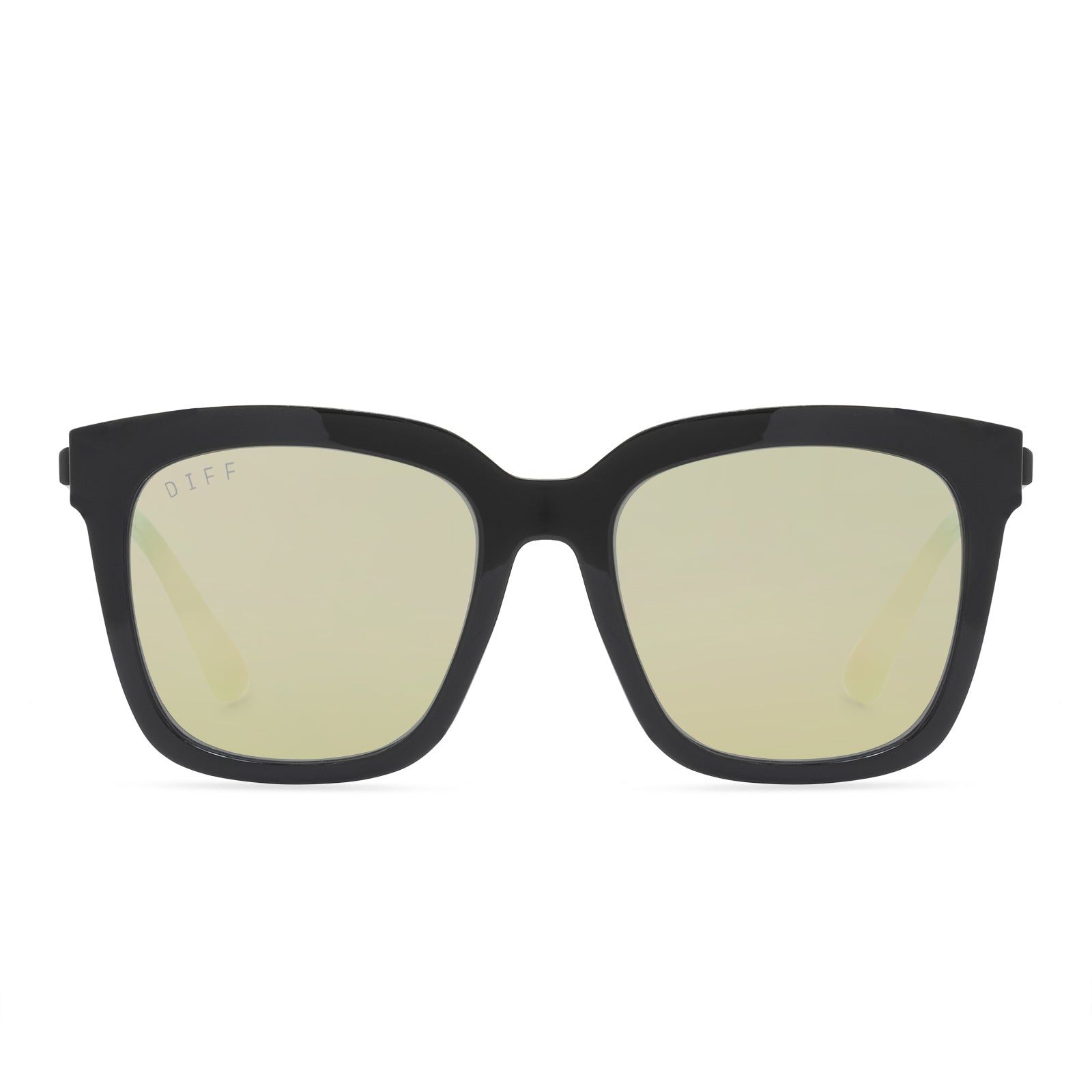 HAILEY - BLACK + GOLD MIRROR SUNGLASSES sold by Diff Eyewear