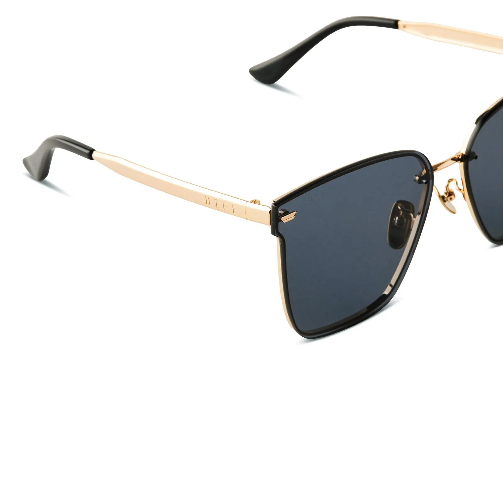 BELLA V - GOLD + GREY POLARIZED SUNGLASSES sold by Diff Eyewear product image thumbnail 4