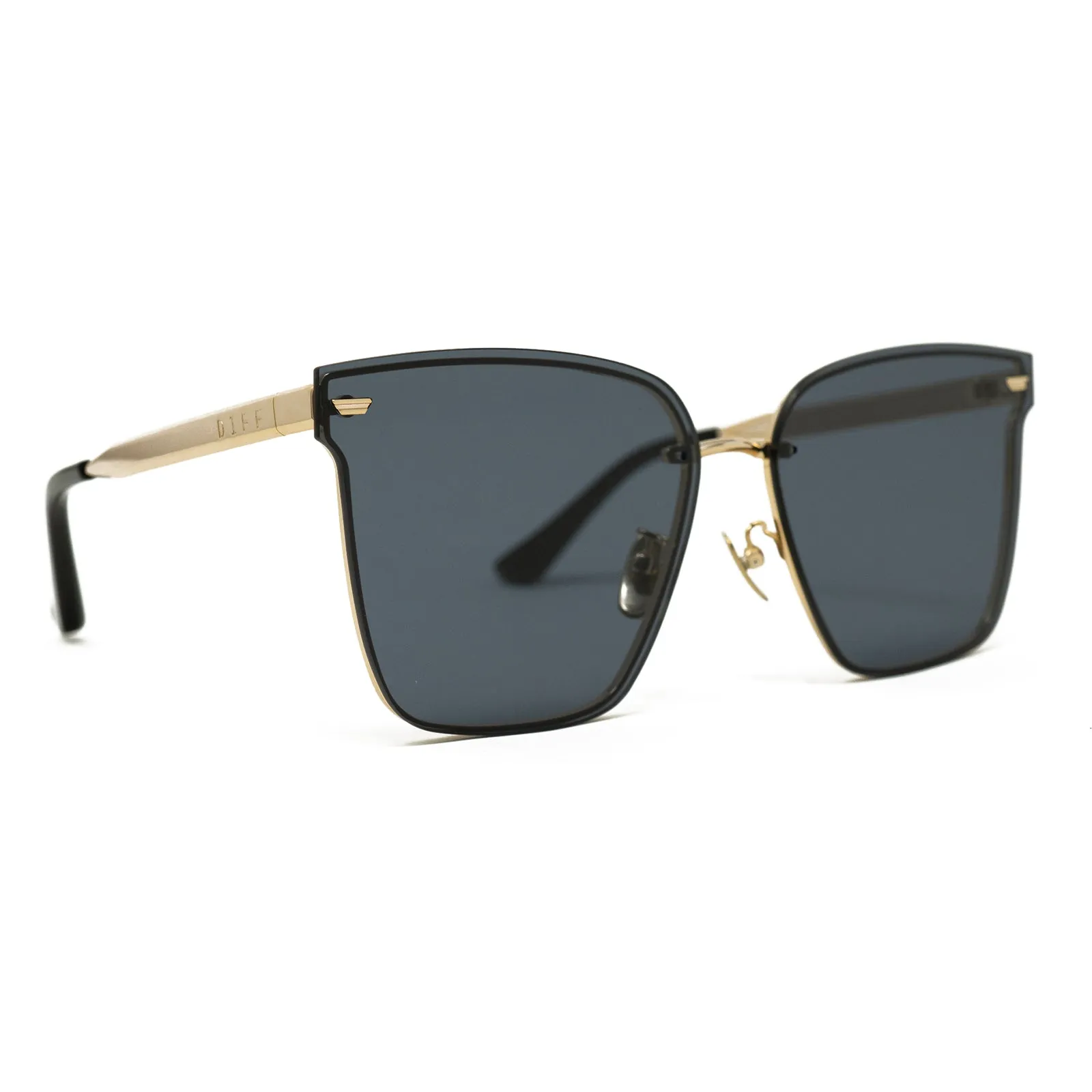 BELLA V - GOLD + GREY POLARIZED SUNGLASSES sold by Diff Eyewear product image thumbnail 2