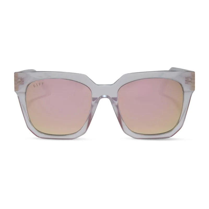 ARIANA II - OPALESCENT PINK + CHERRY BLOSSOM MIRROR SUNGLASSES sold by Diff Eyewear