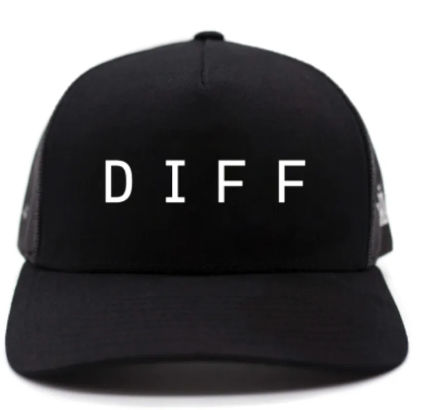DIFF Trucker Hat Black + White sold by Diff Eyewear