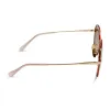 LENOX - GOLD + TAUPE ROSE GRADIENT FLASH POLARIZED SUNGLASSES sold by Diff Eyewear