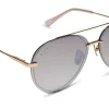 LENOX - GOLD + TAUPE ROSE GRADIENT FLASH POLARIZED SUNGLASSES sold by Diff Eyewear