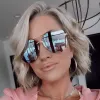 LENOX - GOLD + TAUPE ROSE GRADIENT FLASH POLARIZED SUNGLASSES sold by Diff Eyewear
