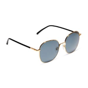 KRISTA HORTON - THE BOSS + GOLD + SOLID GREY POLARIZED SUNGLASSES sold by Diff Eyewear