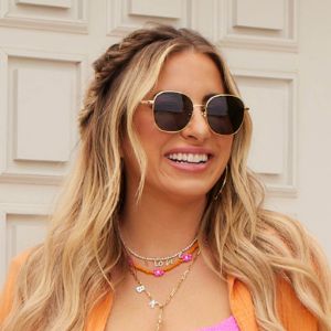 KRISTA HORTON - THE BOSS + GOLD + SOLID GREY POLARIZED SUNGLASSES sold by Diff Eyewear