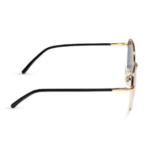 KRISTA HORTON - THE BOSS + GOLD + SOLID GREY POLARIZED SUNGLASSES sold by Diff Eyewear