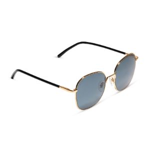 KRISTA HORTON - THE BOSS + GOLD + SOLID GREY POLARIZED SUNGLASSES sold by Diff Eyewear