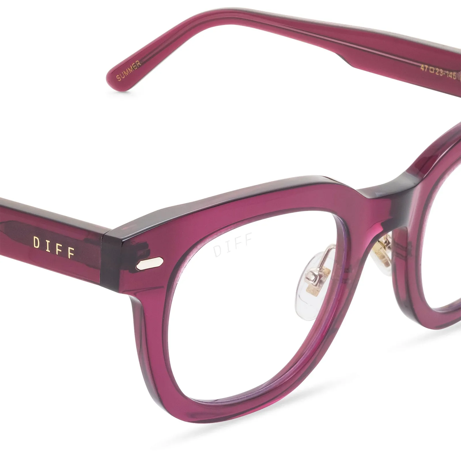 SUMMER - UMBRIA CRYSTAL + CLEAR GLASSES sold by Diff Eyewear product image thumbnail 3