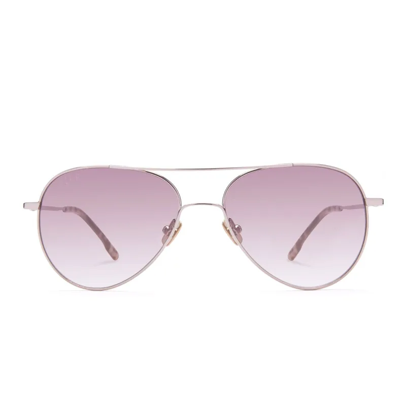 KARTER - CHAMPAGNE + WINE GRADIENT FLASH SUNGLASSES sold by Diff Eyewear