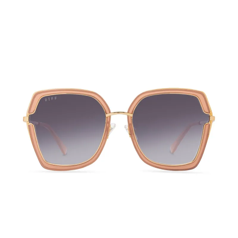 DAKOTA - ROSE GOLD + GREY GRADIENT SUNGLASSES sold by Diff Eyewear