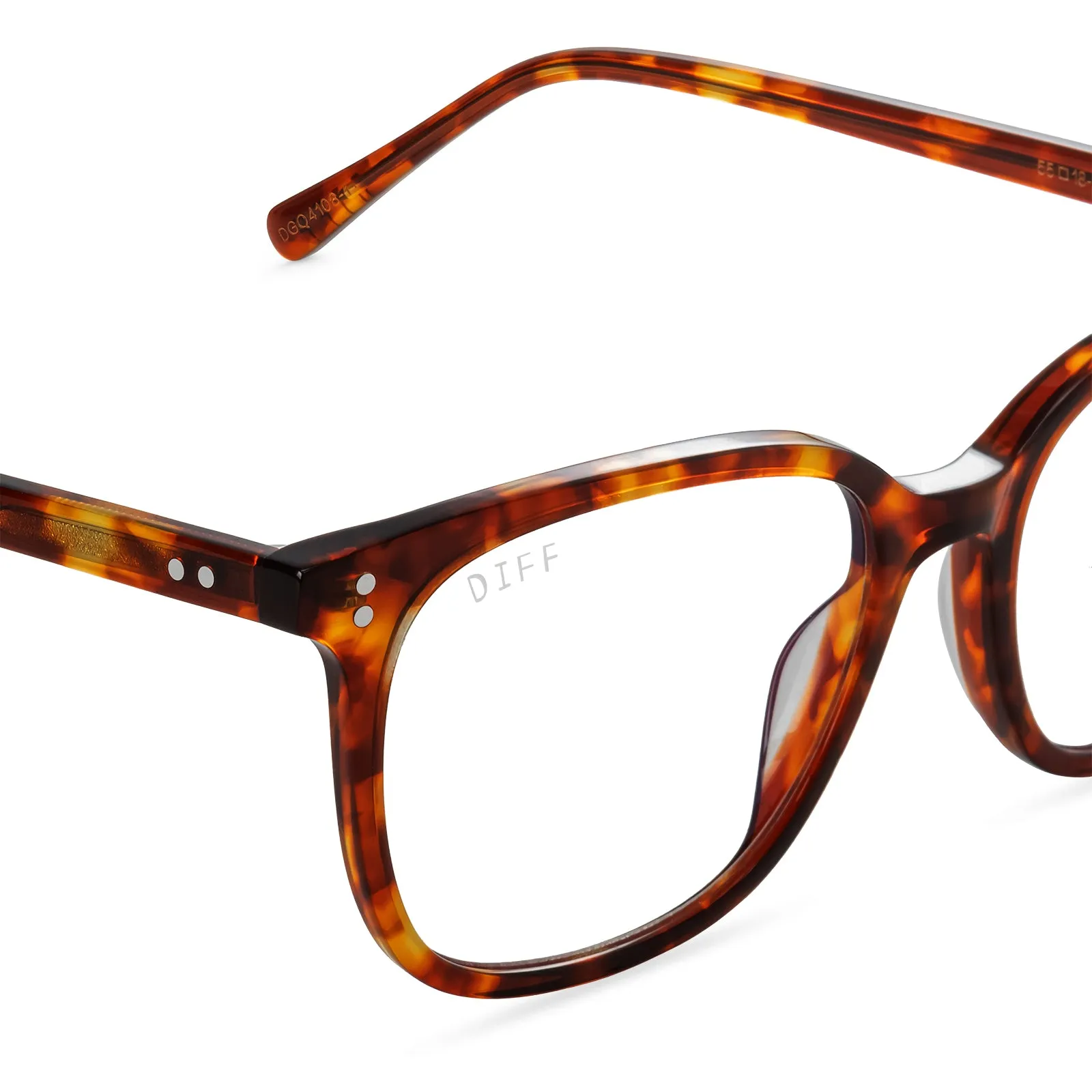 CLARKE - AMBER TORTOISE + BLUE LIGHT TECHNOLOGY GLASSES sold by Diff Eyewear product image thumbnail 3