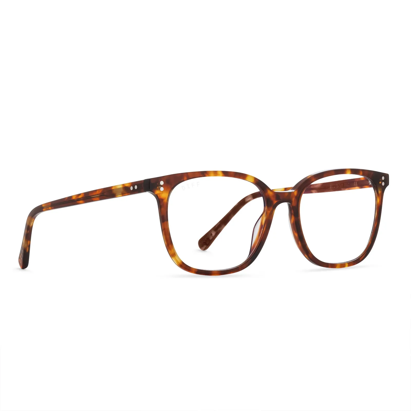CLARKE - AMBER TORTOISE + BLUE LIGHT TECHNOLOGY GLASSES sold by Diff Eyewear product image thumbnail 2