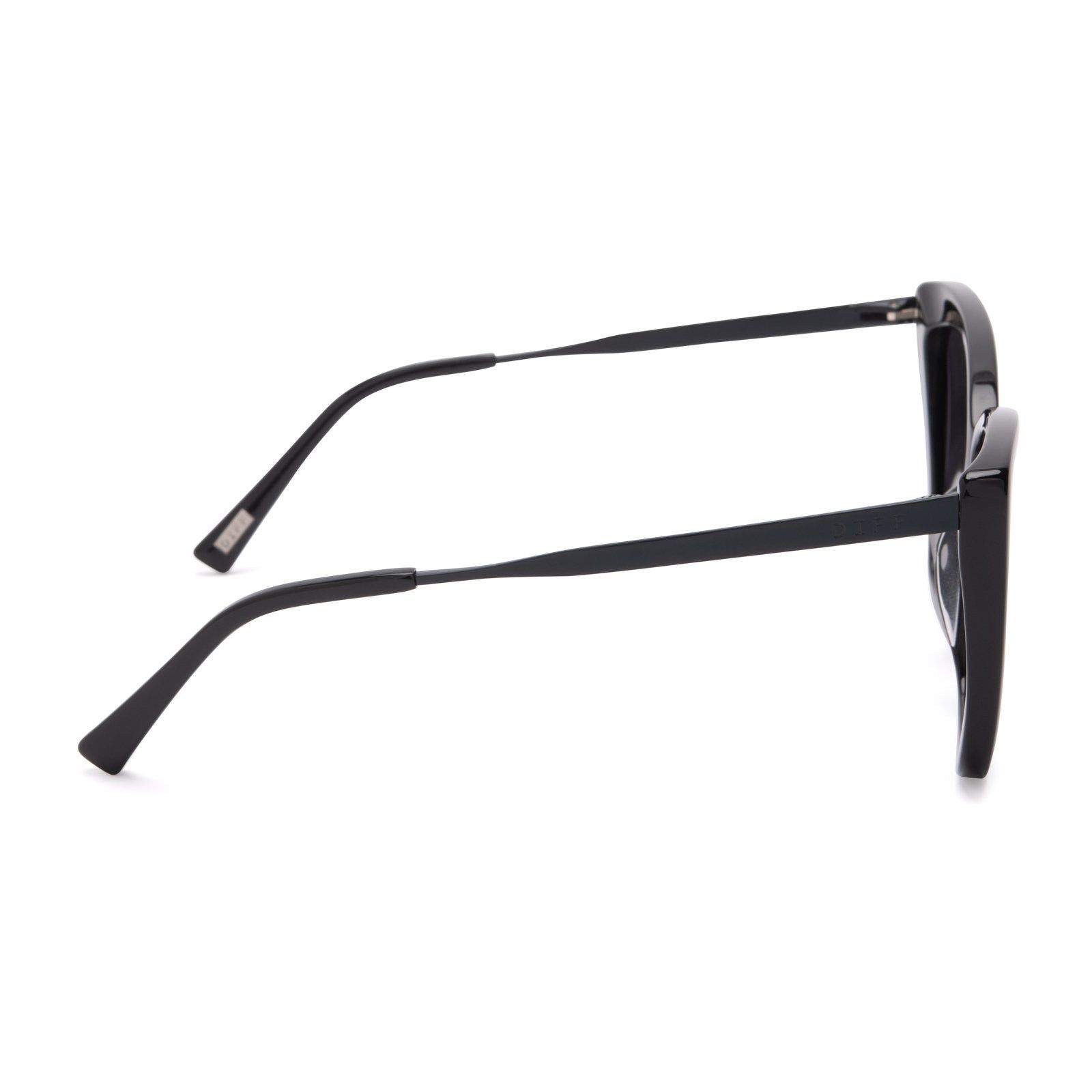 BECKY II - BLACK + GREY MIRROR + POLARIZED SUNGLASSES sold by Diff Eyewear product image thumbnail 3