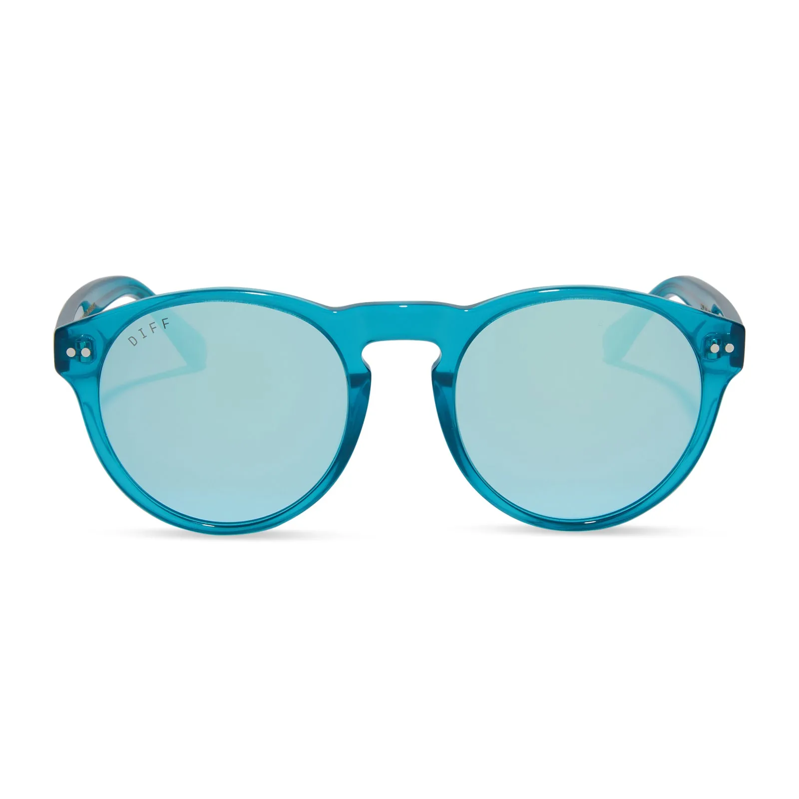 CODY - TURQUOISE ICE CRYSTAL + TEAL MIRROR + POLARIZED SUNGLASSES sold by Diff Eyewear