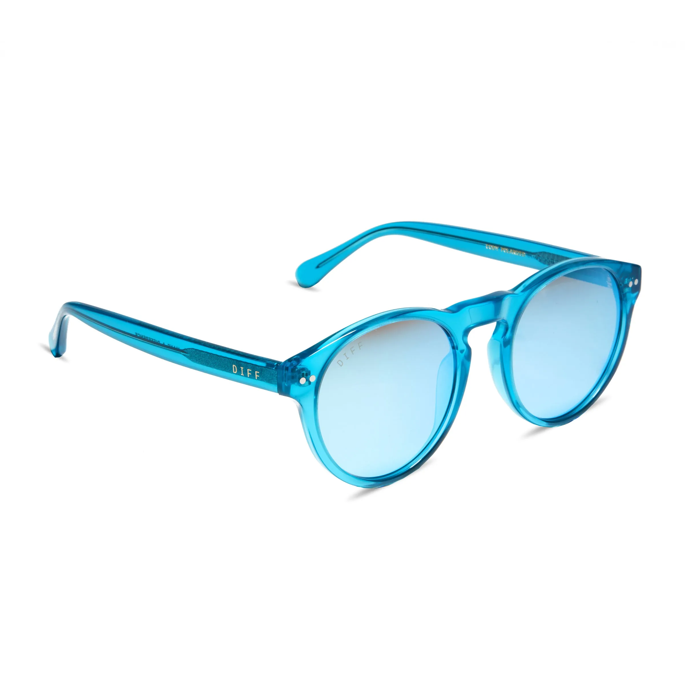 CODY - TURQUOISE ICE CRYSTAL + TEAL MIRROR + POLARIZED SUNGLASSES sold by Diff Eyewear product image thumbnail 2