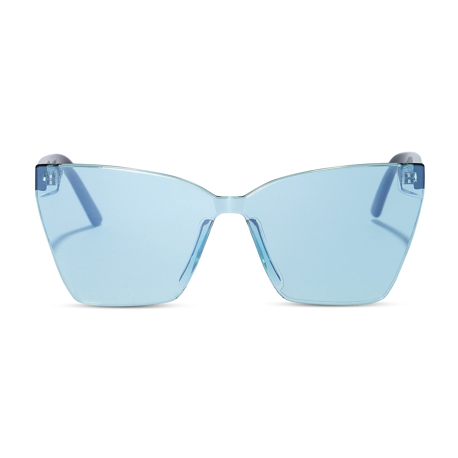 GOLDIE - BLACK + TURQUOISE MIRROR SUNGLASSES sold by Diff Eyewear