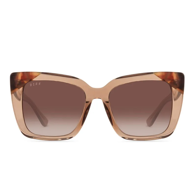 LIZZY - CAFE OLE + BROWN GRADIENT SUNGLASSES sold by Diff Eyewear